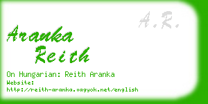 aranka reith business card